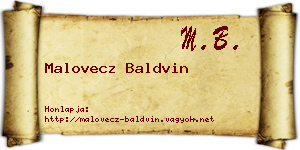 Malovecz Baldvin névjegykártya